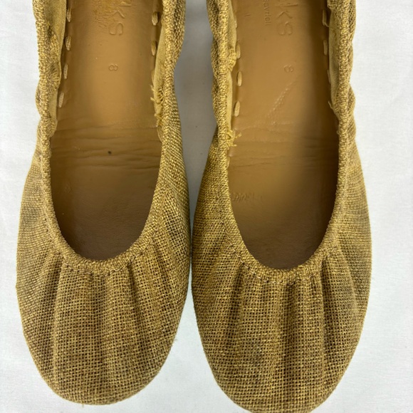Tieks Brentwood Ballet Flats Fabric Ballerina Comfort Casual Shoes Tan Size 8 - Picture 8 of 16
